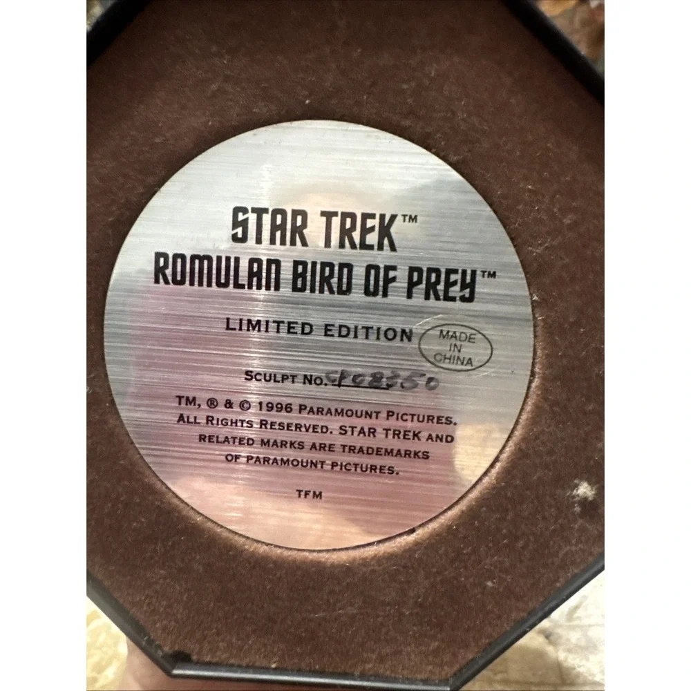 Star Trek TOS 1996 Romulan Bird of Prey Sculpture